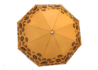 Fin ouverte se pliante légère orange de manuel en aluminium de parapluie 21 pouces