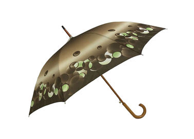 Parapluie en bois de bâton de protection UV, poignée en bois de parapluie classique