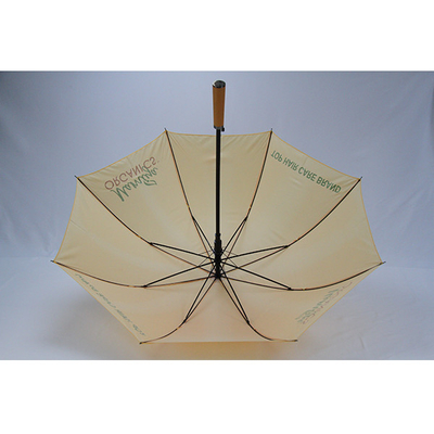 Parapluie automatique promotionnel de golf avec la poignée en bois droite