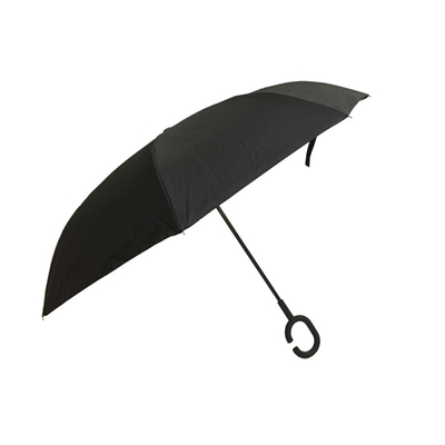 Couche protégeant du vent inversée inverse de parapluie de poignée faite sur commande de C double