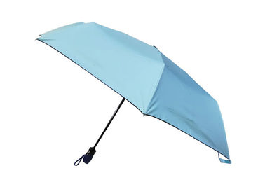 Colorez le tissu automatique enduit de pongé de la protection 190T de Sun de parapluie de voyage