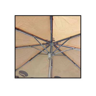 Parapluie UV fois du polyester 190T 3 portatifs de contrat de GV avec le logo fait sur commande